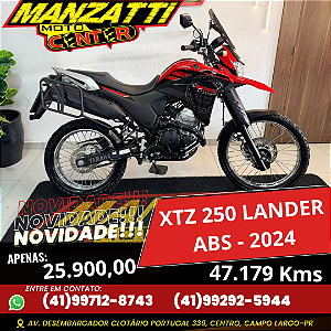 Yamaha XTZ 250 Lander ABS 2024 Vermelha