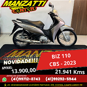 Moto Honda BIZ 110i Prata CBS 2023 - REPASSE