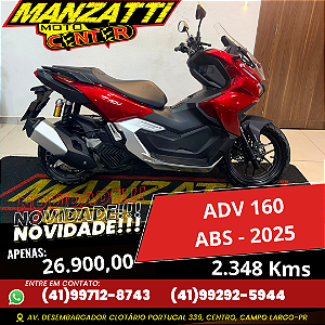 Moto Honda ADV 160 ABS Vermelha 2025
