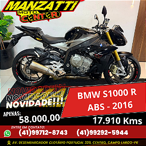 Moto BMW S1000R Preta 2016