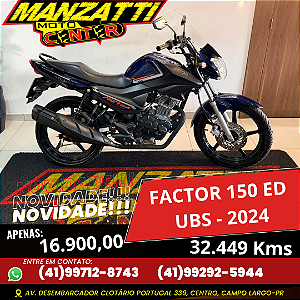 Moto Yamaha Factor 150 ED UBS Azul 2024
