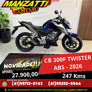 Moto Honda CB300F Twister ABS Azul 2026