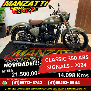 Moto RoyaMoto Royal Enfield Classic 350 ABS Signals Marsh Grey Cinza 2024
