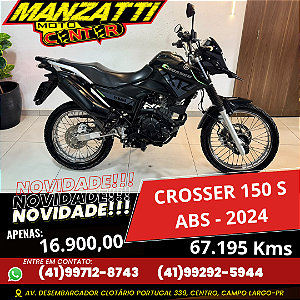 Moto Yamaha XTZ 150 Crosser S ABS 2024 Preta