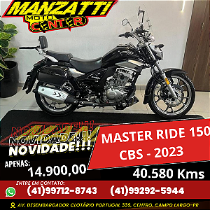 Moto Suzuki Haojue Master Ride 150cc Preta 2023