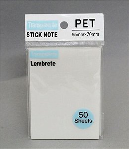 Bloco de Notas Adesivas - Transparente 95mm x 70mm