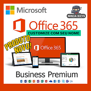 Office 365 com Nome Customizável -  5 Licenças  - Sem Onedrive - (Pc, Mac, Android Ou Ios) + Nota Fiscal