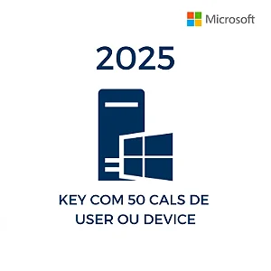 Pacote De 50 CALs Windows Server 2025 RDS – Licença Vitalícia – Versão 32/64 bits + Nota Fiscal