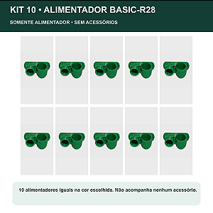 Kit 10 Alimentador Basic-R28 para Garrafa PET — Sem Acessórios