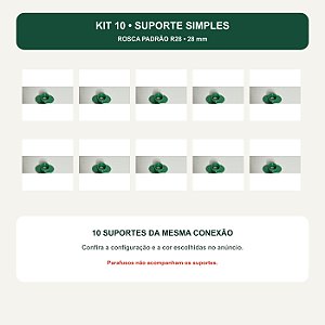Kit 10 Suporte Simples R28 sem Tampão para Abelha Sem Ferrão