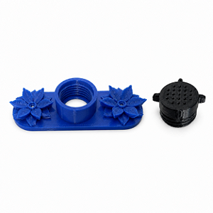 Suporte Ornamentado com Flores R28 com Tampão Ventilado