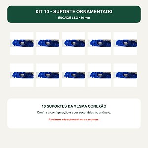 Kit 10 Suporte Ornamentado 30 mm para Abelha Sem Ferrão