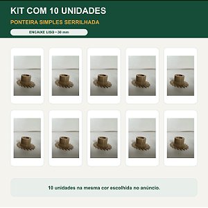 Kit 10 Ponteira / Bico de Entrada Simples Serrilhado 30 mm para Abelhas Sem Ferrão