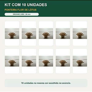 Kit 10 Ponteira / Bico de Entrada Flor de Lótus 30 mm para Abelhas Sem Ferrão