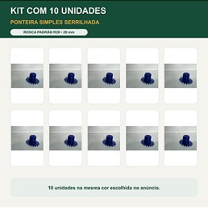 Kit 10 Ponteira / Bico de Entrada Simples Serrilhado R28 para Abelhas Sem Ferrão
