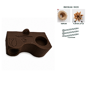Alimentador Robust-R28 para Abelhas Sem Ferrão – Encaixe Rosqueável R28 – Com 1 Bico e Parafusos