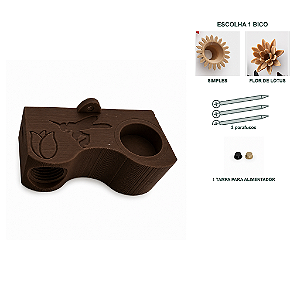 Alimentador Robust-R28 para Abelhas Sem Ferrão – Encaixe Rosqueável R28 – Com 1 Bico, Parafusos e Tampa para Alimentador