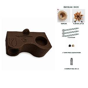 Alimentador Robust-R28 para Abelhas Sem Ferrão – Encaixe Rosqueável R28 – Completo com Garrafinha 100 ml