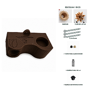 Alimentador Robust-R28 para Abelhas Sem Ferrão – Encaixe Rosqueável R28 – Completo com Tampão Microfurado R28