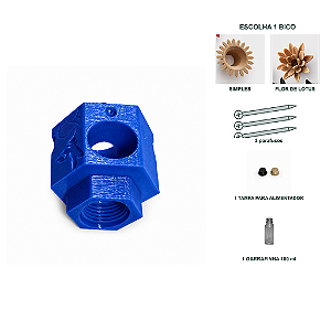 Alimentador Hive-R28 para Abelhas Sem Ferrão – Encaixe Rosqueável R28 – Completo com Garrafinha 100 ml