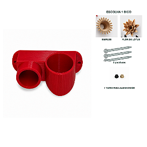 Alimentador Basic para Abelhas Sem Ferrão – Encaixe 30 mm – Com 1 Bico, Parafusos e Tampa para Alimentador