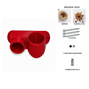 Alimentador Basic para Abelhas Sem Ferrão – Encaixe 30 mm – Completo com Garrafinha 100 ml