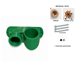 Alimentador Basic-R28 para Abelhas Sem Ferrão – Encaixe Rosqueável R28 – Com 1 Bico, Parafusos e Tampa para Alimentador
