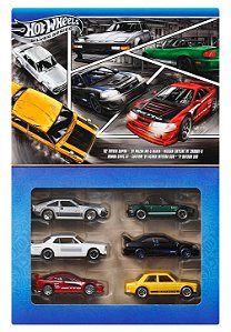 82 Toyota Supra, '91 Mazda MX-5 Miata, Nissan Skyline HT 2000GT-X, Honda Civic Si, Custom '01 Acura Integra GSR e '71 Datsun 510 | Japanese Car Culture (JBY77) | Themed Multipacks 2025 | Hot Wheels Silver Series