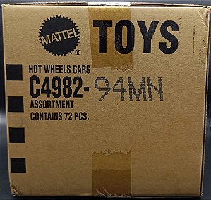 Caixa Lacrada com 72 miniaturas da linha básica da Hot Wheels