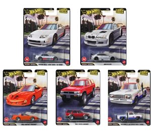 Set Completo Boulevard Nº 141 a 145 (Nissan 300ZX Twin Turbo + BMW M3 GTR + 2002 Pontiac Firebird + 1993 Toyota 4Runner + 1978 Dodge Li'l Red Express Truck) | Mix 1 - 2026 | Boulevard | Hot Wheels Premium