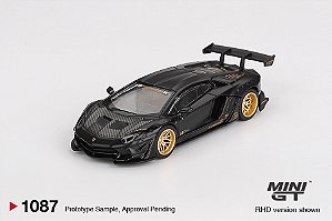 LB WORKS Lamborghini Aventador Limited Edition Matte Black | Mini GT - Nº 1087