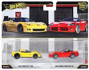 2012 Corvette Z06 e 2003 Dodge Viper SRT-10 - JHW54 | Modern Muscle | Mix 3 - 2026 | Car Culture 2-Pack (HBL96) | Hot Wheels Premium