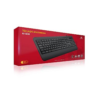 TECLADO C3TECH KB-M100BK MULTIMIDIA USB PRETO