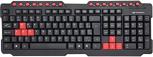 TECLADO GAMER C3TECH KG-10BK VERMELHO USB