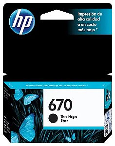 CARTUCHO HP-670 PRETO ORIGINAL