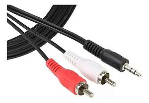 CABO DE ÁUDIO P2 STEREO X 2 RCA