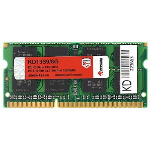 MEMÓRIA NOTEBOOK 8 GB. KEEPDATA DDR3 / 1333 MHZ