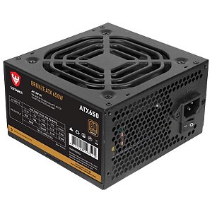 FONTE SATELLITE 650W. REAIS 80PLUS BRONZE
