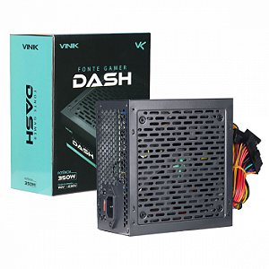 FONTE GAMER DASH 350W. REAIS