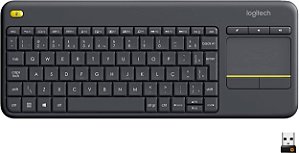 TECLADO SEM FIO LOGITECH K400 PLUS MULTIMÍDIA C TOUCH PRETO