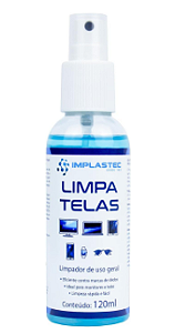LIMPA TELA IMPLASTEC P/ LCD E NOTEBOOKS 60 ML.