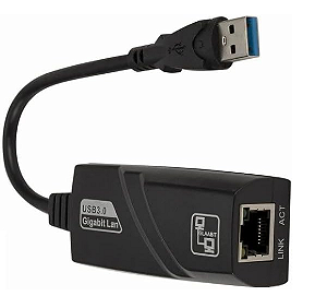 PLACA DE REDE USB TIPO C 3.0 P/ RJ45 GIGABIT