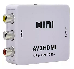 CONVERSOR AV2HDMI 3 RCA FEMEA P/ HDMI FEMEA