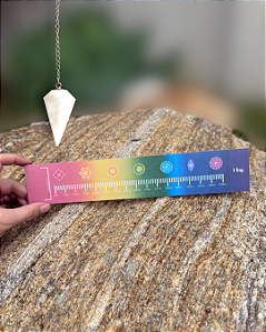 Combo Frequencial - Régua para Medir Frequência e Chakras P + Pêndulo