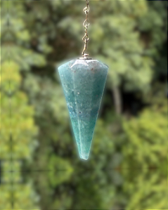 Pêndulo de Cristal Natural - Aventurina Azul