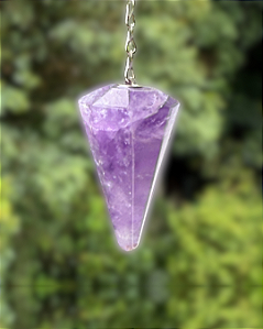 Pêndulo de Cristal Natural - Ametista