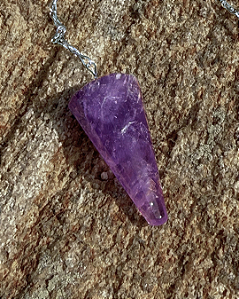 Pêndulo de Cristal Natural - Ametista