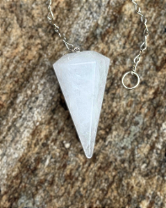 Pêndulo de Cristal Natural - Quartzo Leitoso