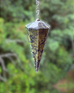 Pêndulo de Cristal Natural - Serpentinita