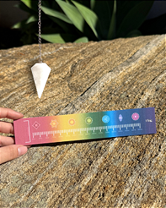 Combo Frequencial - Régua para Medir Frequência e Chakras MINI + Pêndulo